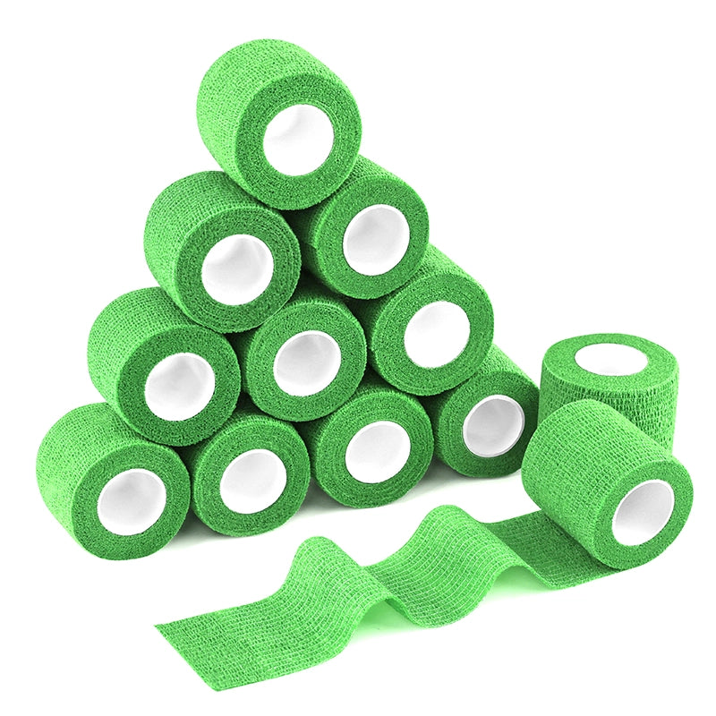 MUEUSS First Aid Tape Waterproof Self Adherent Cohesive Bandage for Dogs Cats Horses Breathable Non-Woven Elastic Self Adhesive Sports Tapes (12 Rolls)