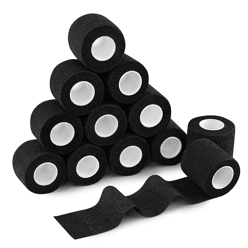 MUEUSS First Aid Tape Waterproof Self Adherent Cohesive Bandage for Dogs Cats Horses Breathable Non-Woven Elastic Self Adhesive Sports Tapes (12 Rolls)