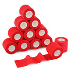 MUEUSS First Aid Tape Waterproof Self Adherent Cohesive Bandage for Dogs Cats Horses Breathable Non-Woven Elastic Self Adhesive Sports Tapes (12 Rolls)
