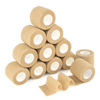 MUEUSS First Aid Tape Waterproof Self Adherent Cohesive Bandage for Dogs Cats Horses Breathable Non-Woven Elastic Self Adhesive Sports Tapes (12 Rolls)