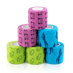 MUEUSS Vet Wrap Cohesive Bandages, Self-Adhesive Bandage Wrap, Breathable Non-Woven Self Adherent Tape for Pet Dog Leg Paw Wound, Horse, Cat, First Aid & Ankle Sprain, 2 Inch (6 Rolls)