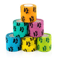 MUEUSS Vet Wrap Cohesive Bandages, Self-Adhesive Bandage Wrap, Breathable Non-Woven Self Adherent Tape for Pet Dog Leg Paw Wound, Horse, Cat, First Aid & Ankle Sprain, 2 Inch (6 Rolls)