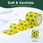 MUEUSS Vet Wrap Cohesive Bandages, Self-Adhesive Bandage Wrap, Breathable Non-Woven Self Adherent Tape for Pet Dog Leg Paw Wound, Horse, Cat, First Aid & Ankle Sprain, 2 Inch (6 Rolls)