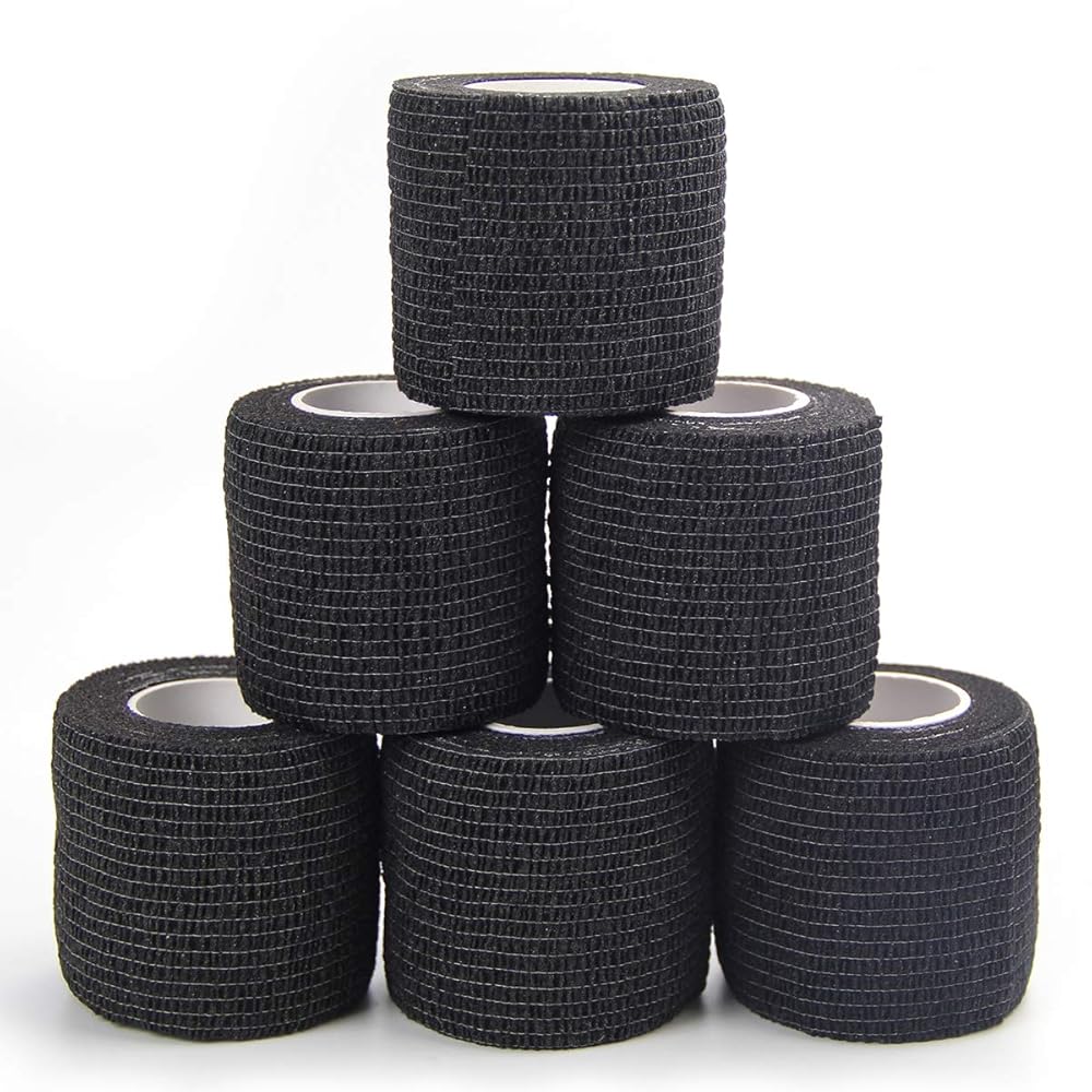 MUEUSS Pet First Aid Tape Waterproof Self Adherent Cohesive Bandage for Dogs Cats Horses Breathable Non-Woven Elastic Self Adhesive Sports Tapes (Leopard print)