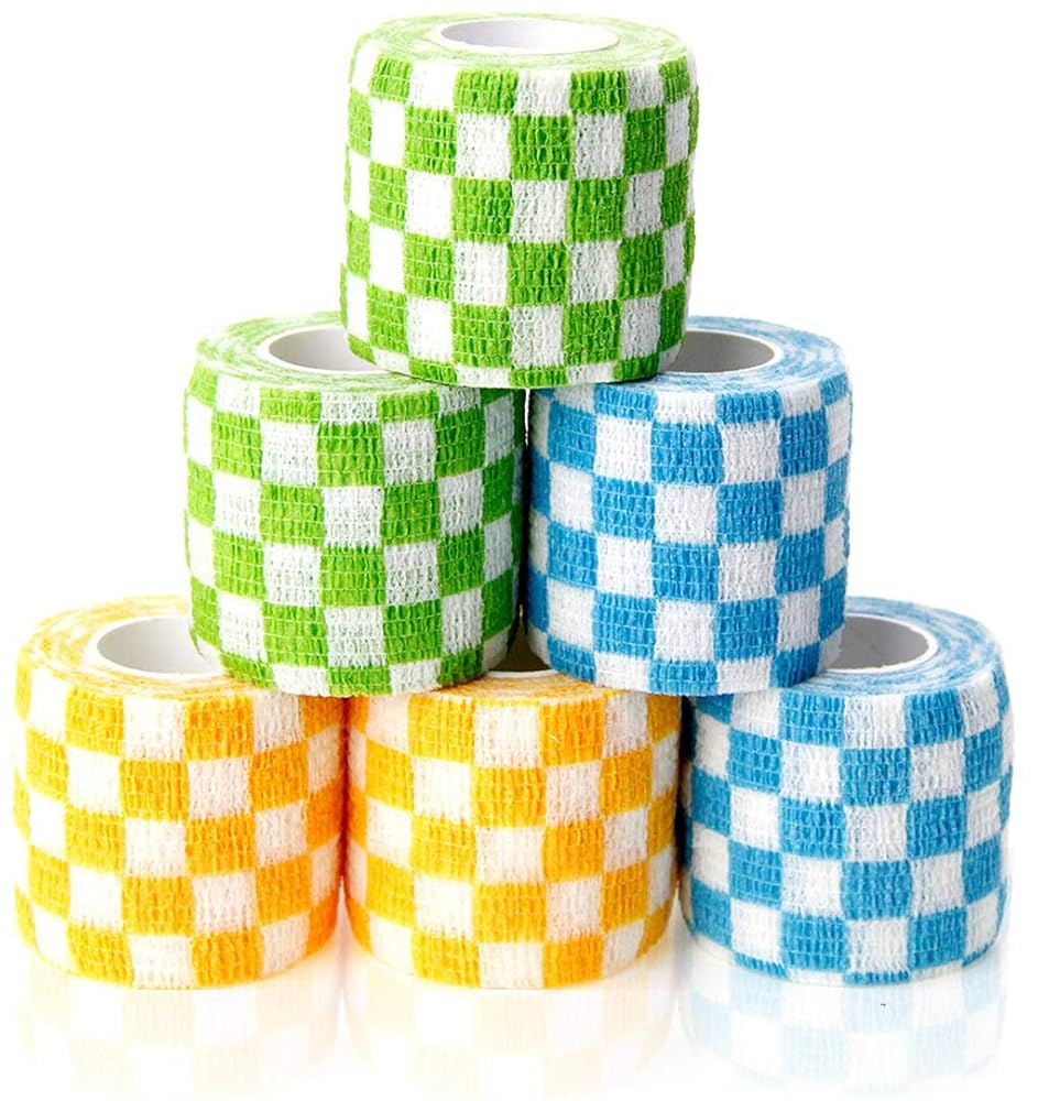 MUEUSS Pet First Aid Tape Waterproof Self Adherent Cohesive Bandage for Dogs Cats Horses Breathable Non-Woven Elastic Self Adhesive Sports Tapes (Leopard print)