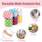 MUEUSS Vet Wrap Cohesive Bandages, Self-Adhesive Bandage Wrap, Breathable Non-Woven Self Adherent Tape for Pet Dog Leg Paw Wound, Horse, Cat, First Aid & Ankle Sprain, 2 Inch (6 Rolls)