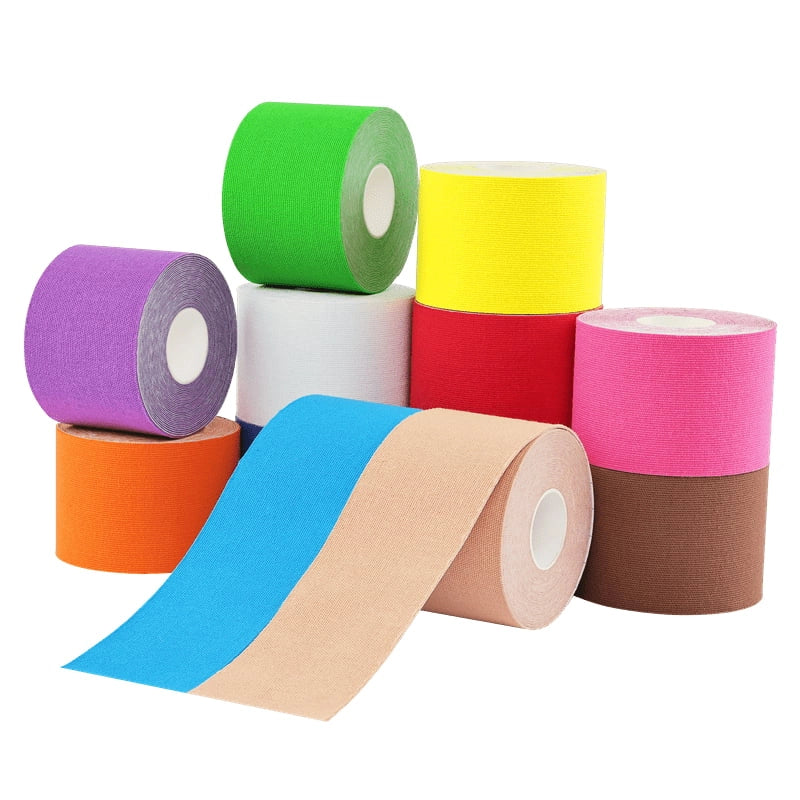 MUEUSS Kinesiology Tape,Sports Tape,Athletic Tape Elastic Cotton Strips,Waterproof Tape for Muscles,Knees,Shoulders Plantar Fasciitis Pain Relief